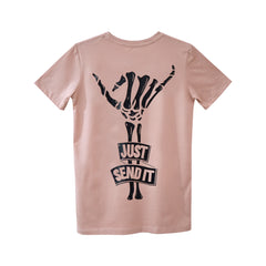 JUST SEND IT BIG BOYS SMALL PRINT TEE BEIGE